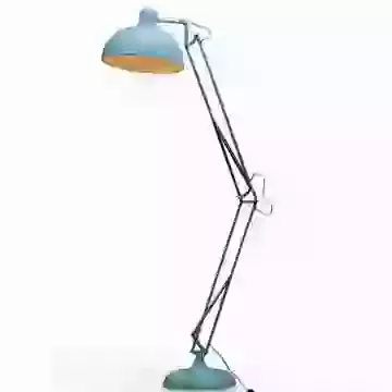 Extra Large Sky Blue Desk Style Floor Lamp